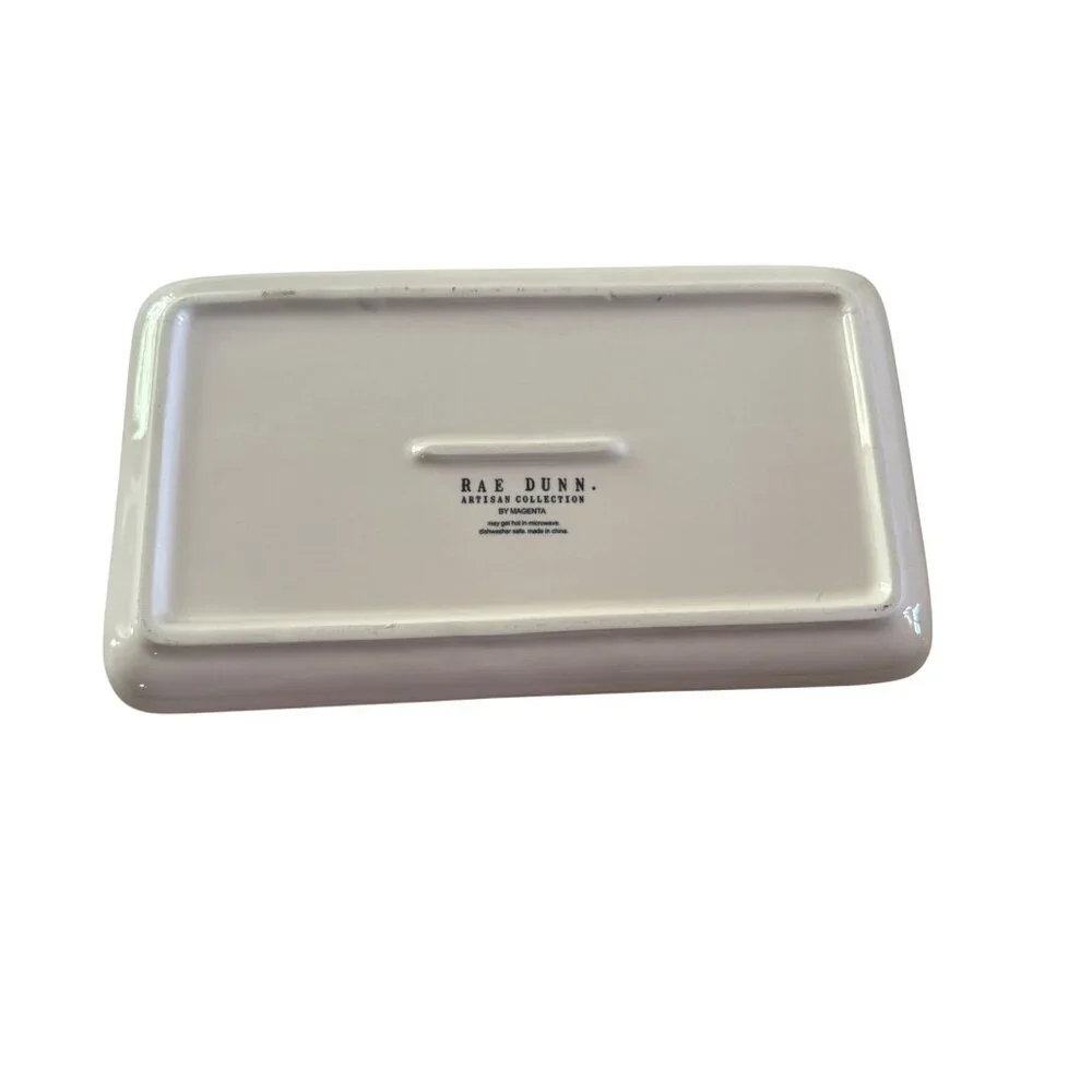 Rae Dunn PURRR Tray Artisan Collection Cat Pet Plate Dish